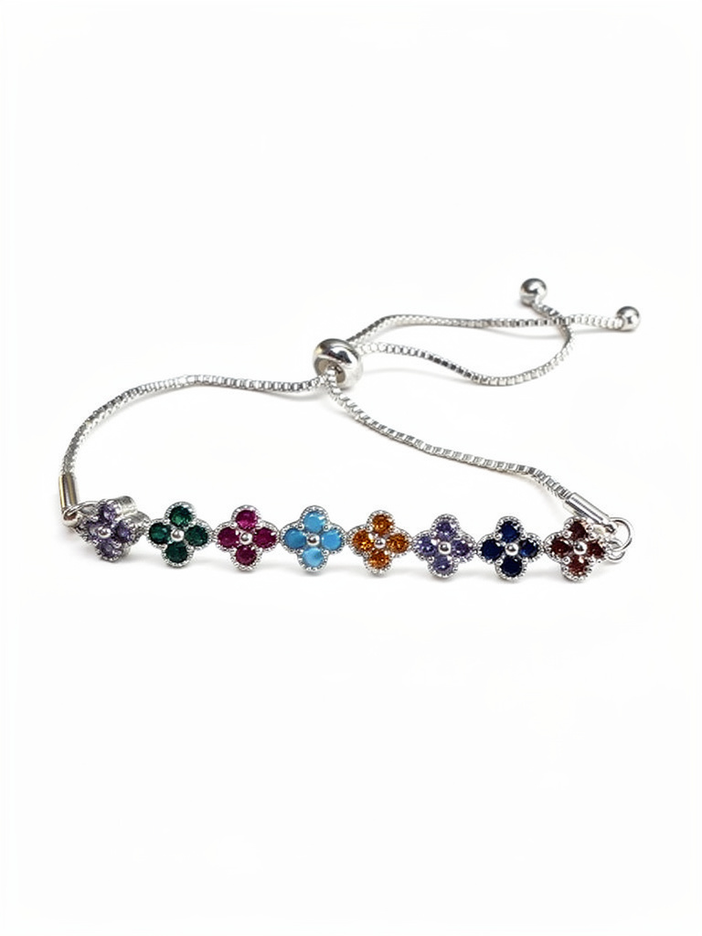 Bracelet Fleur de Trèfle Multicolore