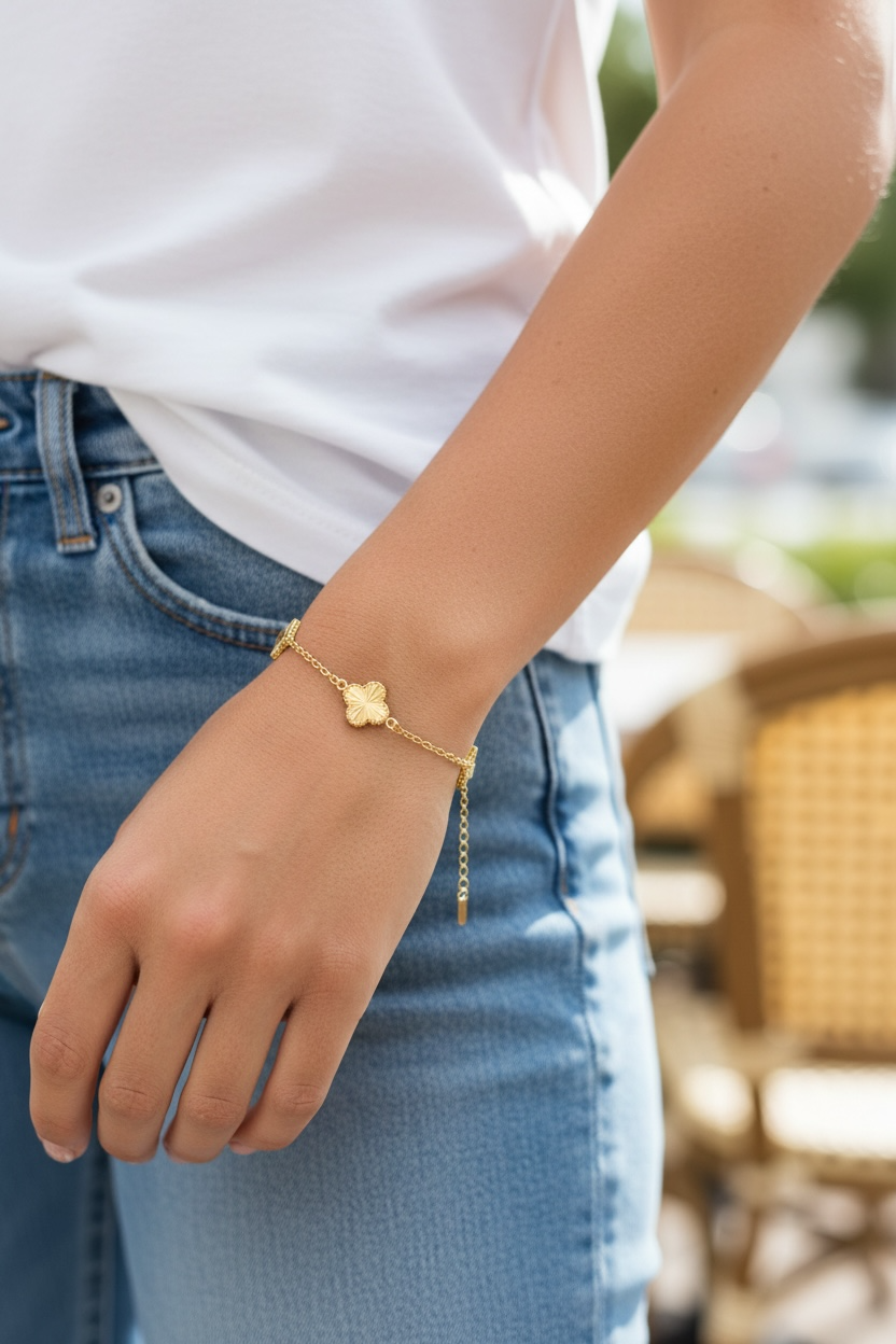 Bracelet Charme Trèfle