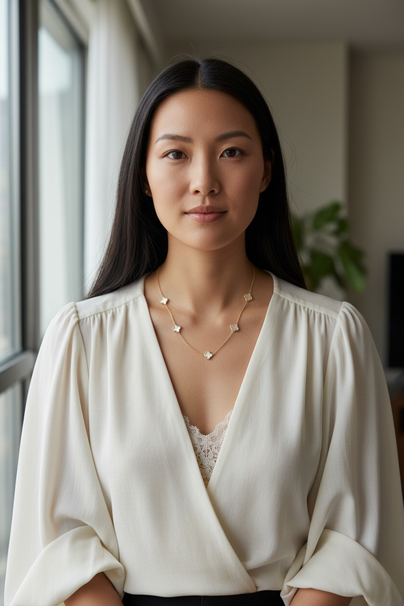 Collier Trèfle Blanc