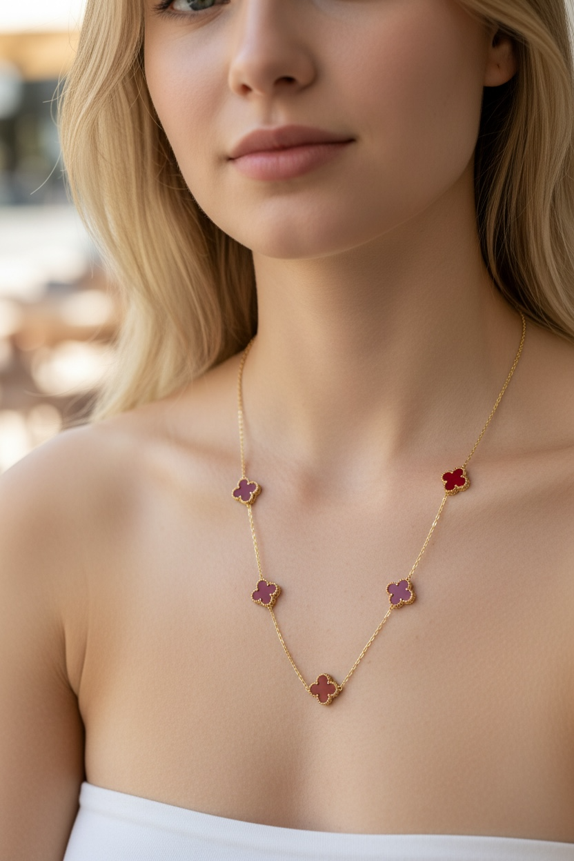 Collier Trèfle Rouge