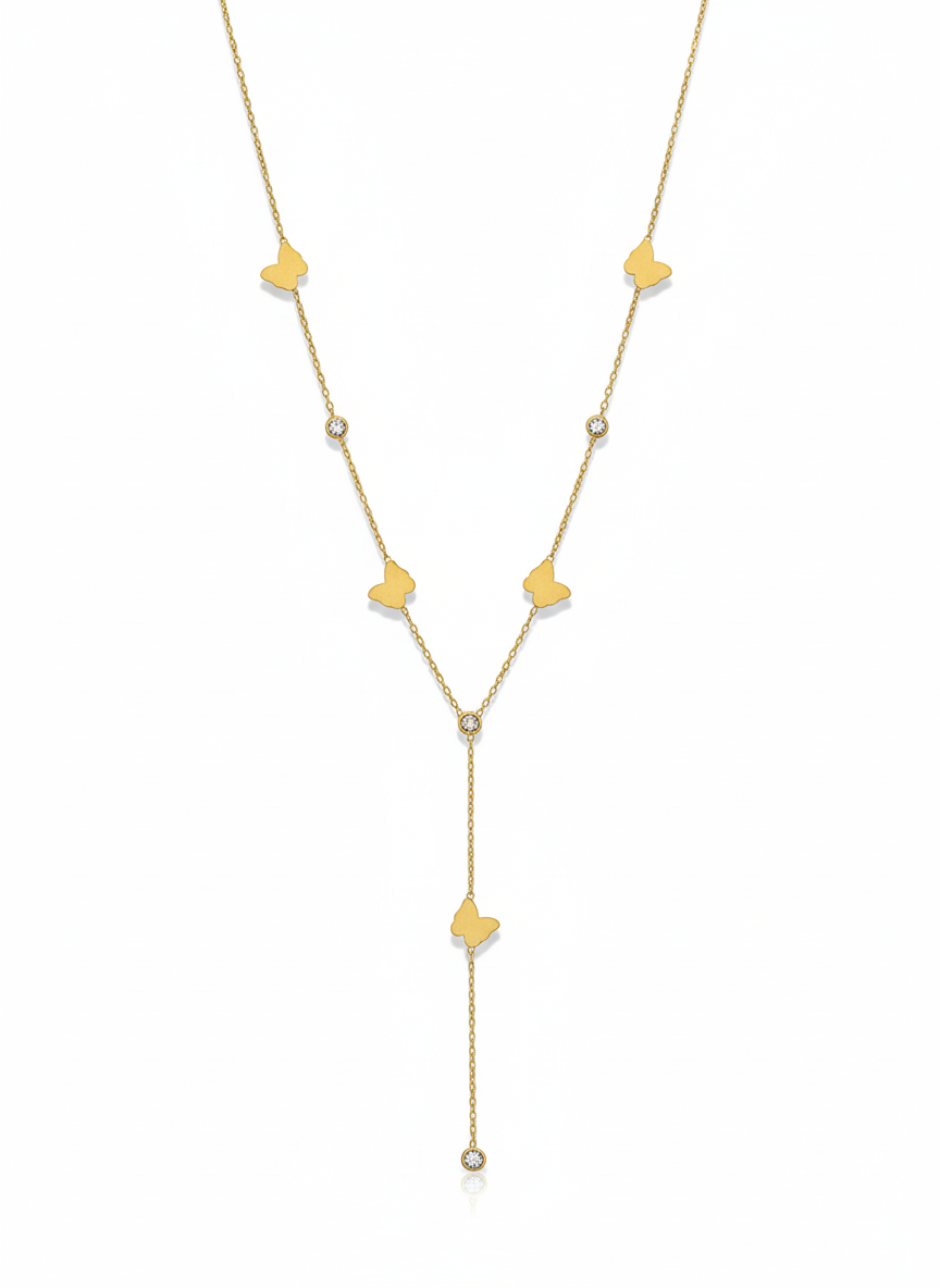 Collier Papillon Doré