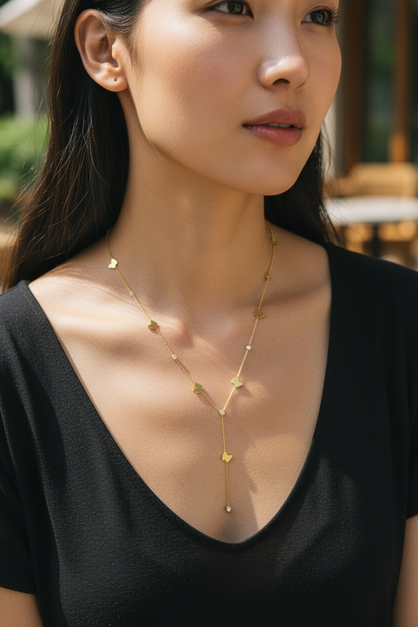 Collier Papillon Doré